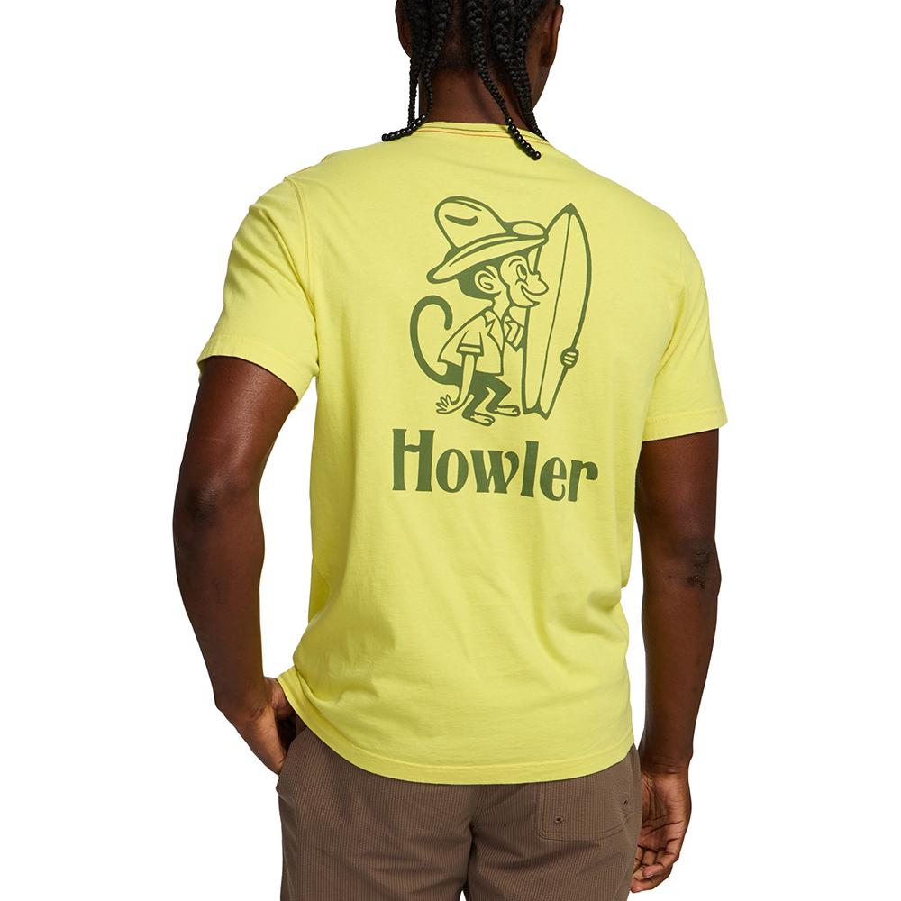 Howler Brothers Cotton Pocket TShirt Men's in El Monito Chartreuse